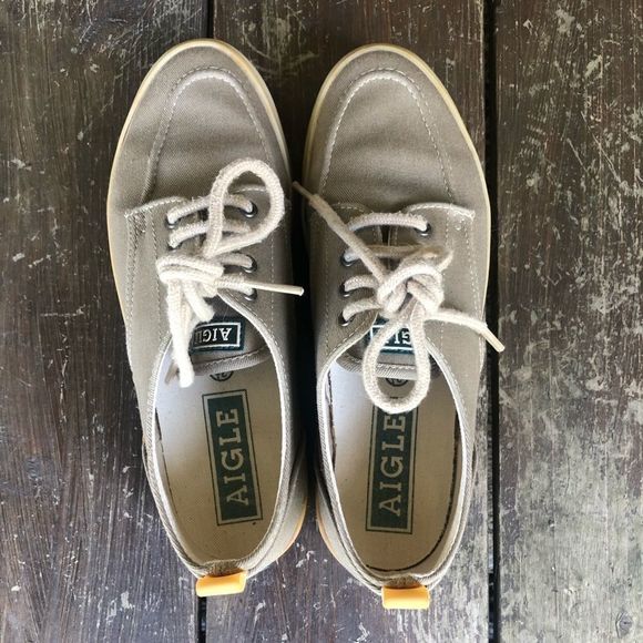 2/$25 🍣 AIGLE Lace-Ups Shoes in Olive, Size 5 - Picture 5 of 7